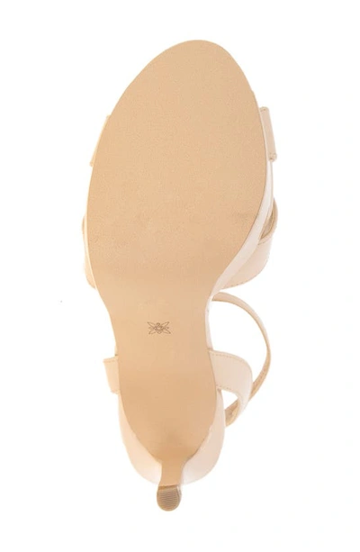 Shop Bcbgeneration Niada Ankle Strap Platform Sandal In Frappe Patent