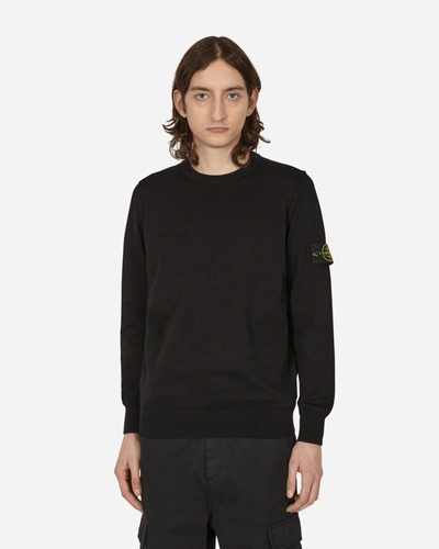 Shop Stone Island Cotton Crewneck Sweater In Black