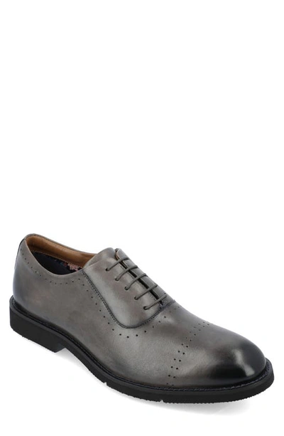 Shop Thomas & Vine Morey Perforated Detailing Oxford In Charcoal