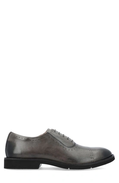 Shop Thomas & Vine Morey Perforated Detailing Oxford In Charcoal
