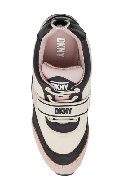 Shop Dkny Aislin Sneaker In Eggnog/ Black