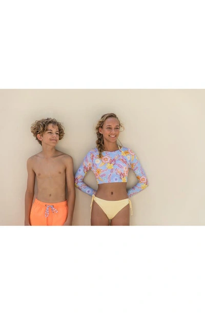 Shop Snapper Rock Kids' Marigold Seersucker Two-piece Swimsuit In Yellow