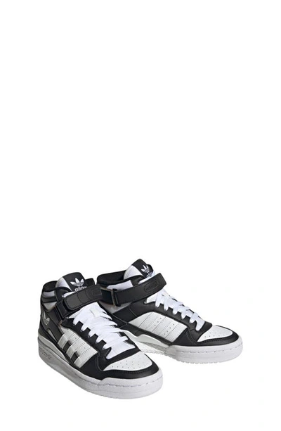 Shop Adidas Originals Forum Mid Sneaker In Black/ White/ White