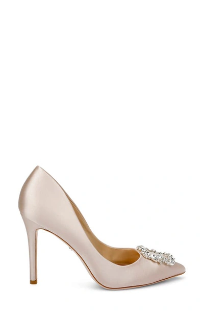 Shop Badgley Mischka Cher Crystal Embellished Pump In Nude