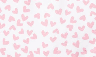 Shop Petite Plume Heart Print Ruffle Romper In Pink