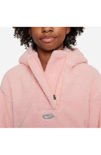 Shop Nike Kids' Therma-fit Quarter Zip Pullover In Arctic Orange