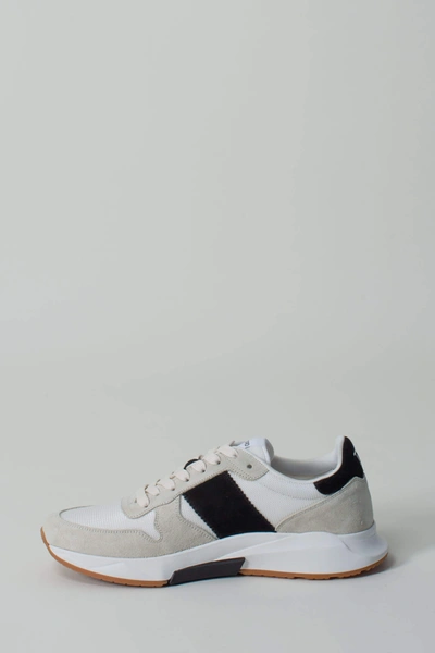 Shop Tom Ford Suede Technical Material Low Top Sneakers