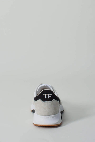 Shop Tom Ford Suede Technical Material Low Top Sneakers