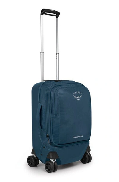 Shop Osprey Transporter 22-inch 4-wheel Hybrid Carry-on In Venturi Blue