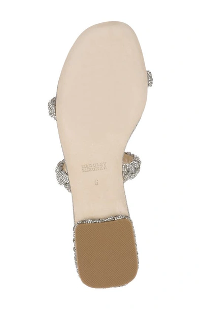 Shop Badgley Mischka Femme Slide Sandal In Silver