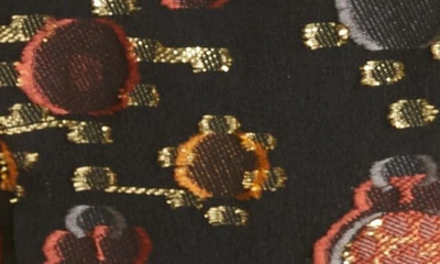 Shop Altuzarra Nome Metallic Jacquard Cutout Silk Blend Top In 258001 Black Gold