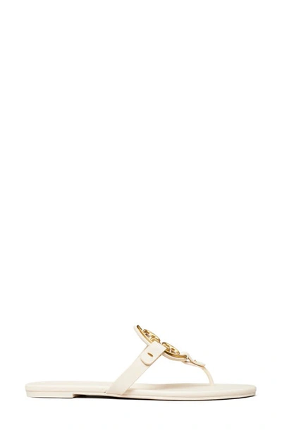 Shop Tory Burch Metal Miller Soft Leather Sandal In New Cream / Gold