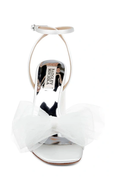 Badgley Mischka Tess Ankle Strap Sandal In Soft White