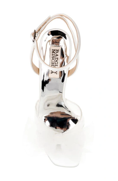 Badgley Mischka Tess Ankle Strap Sandal In Soft White