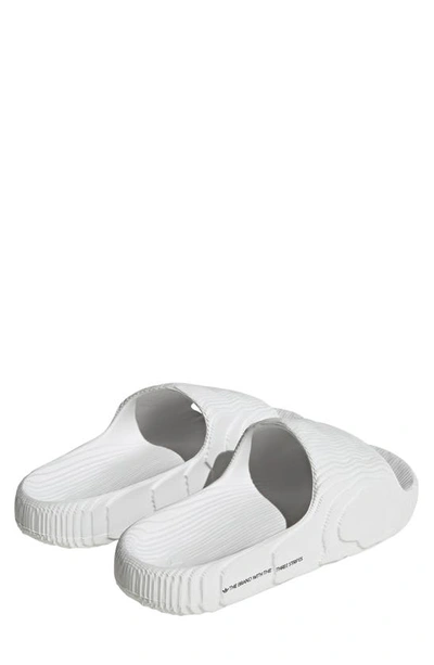 Shop Adidas Originals Adilette Sport Slide Sandal In White/ White/ Black