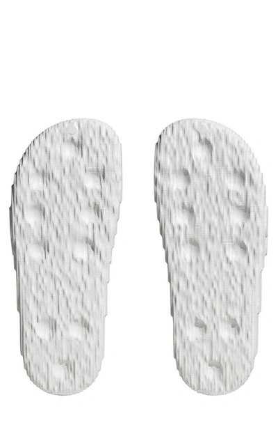 Adidas Originals Adilette Sport Slide Sandal In White/ White/ Black
