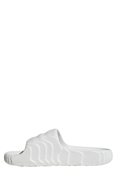 Adidas Originals Adilette Sport Slide Sandal In White/ White/ Black