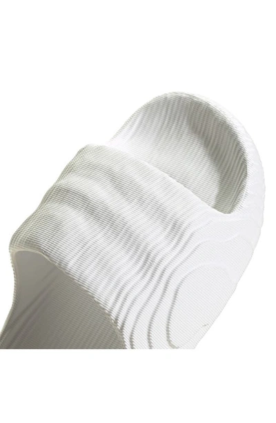 Shop Adidas Originals Adilette Sport Slide Sandal In White/ White/ Black
