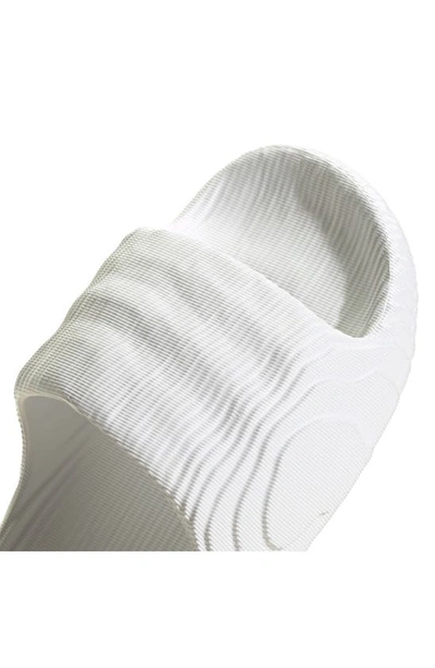 Adidas Originals Adilette Sport Slide Sandal In White/ White/ Black