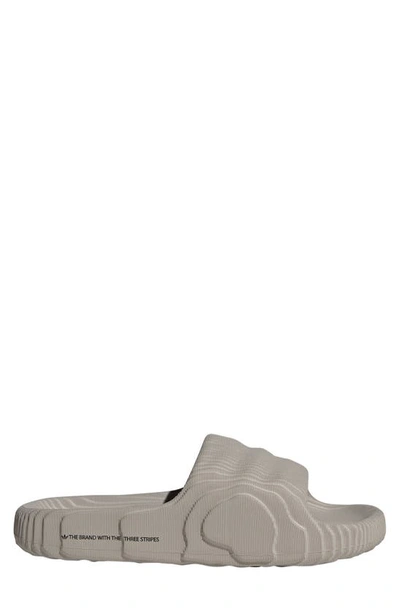Adidas Originals Adilette Sport Slide Sandal In Brown/ Brown/ Black