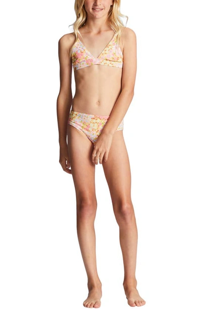 Shop Billabong Kids' Spring Daydream Two-piece Swimsuit In Golden Peach