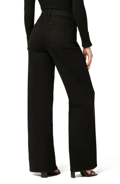 Shop Joe's The Mia Petite High Waist Wide Leg Jeans In Black