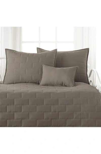 Southshore Fine Linens Brickyard Quilt Set In Dark Taupe