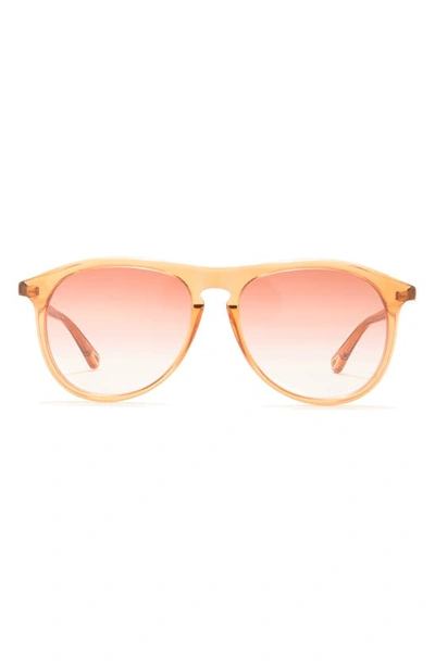 Shop Chloé 56mm Aviator Sunglasses In Orange