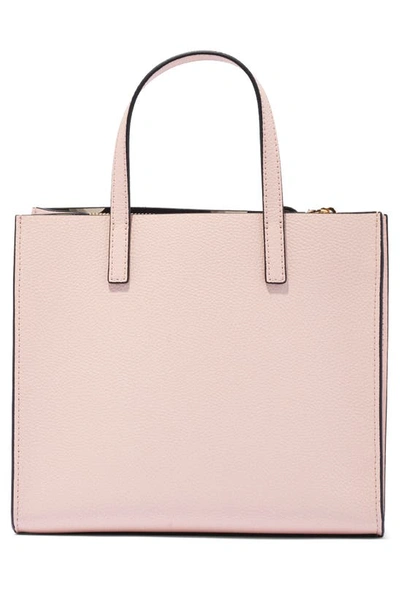 Shop Marc Jacobs Mini Grind Coated Leather Tote In Peach Whip