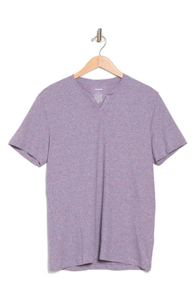 Shop Abound Notched Neck T-shirt In Purple Opal Jaspe