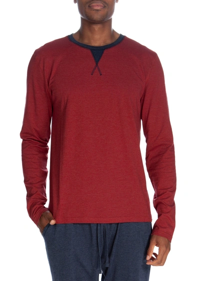 Shop Unsimply Stitched Long Sleeve Contrast Crew In Red