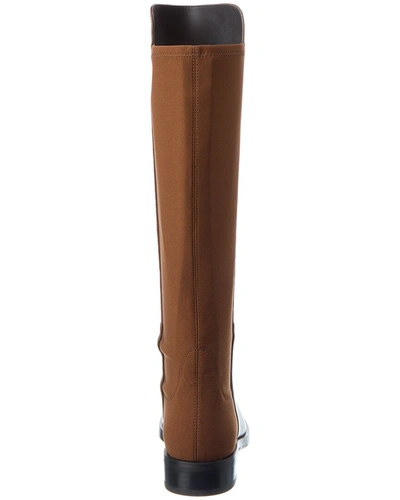 Shop Stuart Weitzman Keelan City Leather To-the-knee Boot In Brown