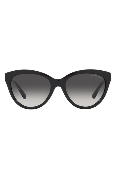 Shop Michael Kors Makena 55mm Gradient Cat Eye Sunglasses In Dark Grey