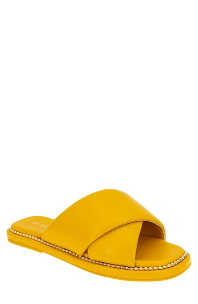 Shop Bcbgeneration Tabby Slide Sandal In Golden Yellow