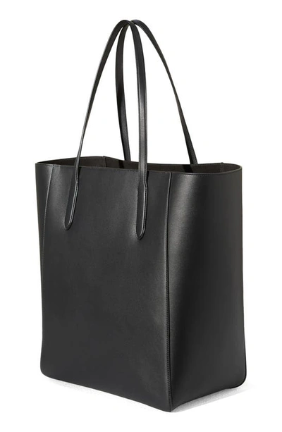 Shop Loro Piana Large Sesia Smooth Leather Tote In Black