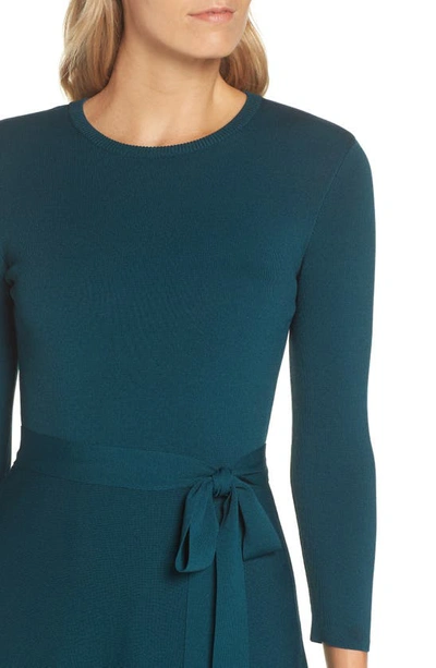 Shop Eliza J Fit & Flare Sweater Dress In Spruce