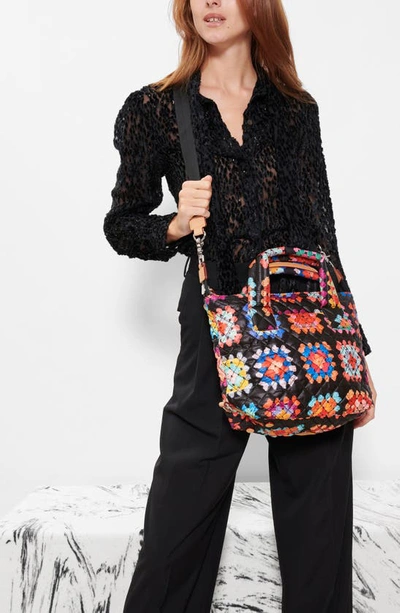 Shop Mz Wallace Medium Sutton Deluxe Tote In Multi Flower Quilt