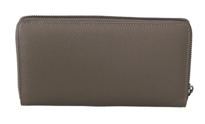 Shop Dolce & Gabbana Beige Continental Zip Leather Men's Wallet