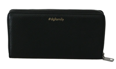 Shop Dolce & Gabbana Elegant Black Leather Zip Men's Wallet