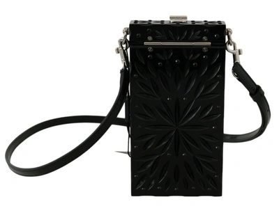 Shop Dolce & Gabbana Exquisite Crystal-plexi Cigarette Case Women's Holder In Black