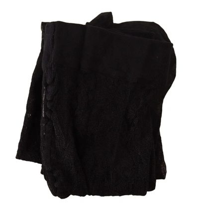 Shop Dolce & Gabbana Black Floral Lace Tights Stockings Women's Women