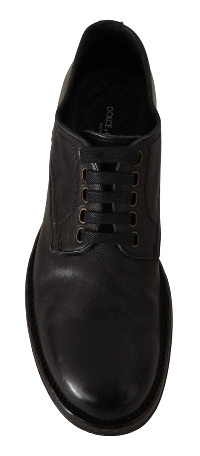 Shop Dolce & Gabbana Elegant Black Leather Men's Dress Men's Shoes