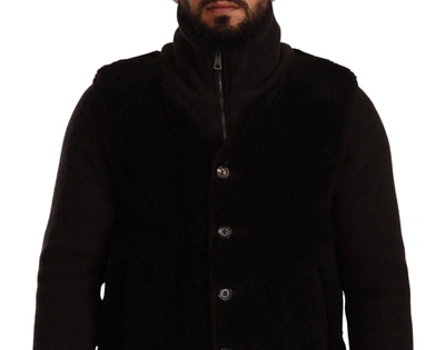 Shop Dolce & Gabbana Elegant Leather Bomber Men's Jacket In Black
