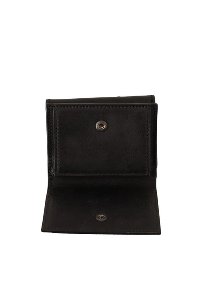 Shop Dolce & Gabbana Black Leather Trifold Purse Belt Strap Multi Kit Men's Wallet