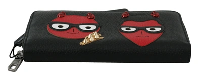 Shop Dolce & Gabbana Chic Black And Red Leather Continental Men's Wallet