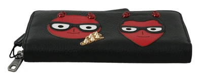 Dolce & Gabbana Chic Black And Red Leather Continental Men's Wallet In Black And Red