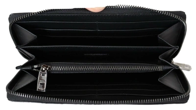 Shop Dolce & Gabbana Elegant Textured Leather Continental Men's Wallet In Black