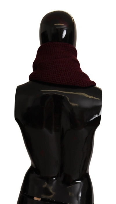 Shop Dolce & Gabbana Elegant Cashmere Knit Scarf In Dark Women's Red