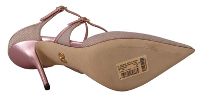 Shop Dolce & Gabbana Pink Glitter High Heel Women's Sandals