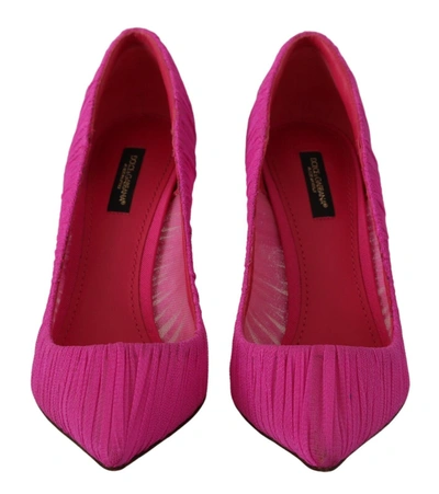 Shop Dolce & Gabbana Pink Tulle Stiletto High Heels Pumps Women's Shoes